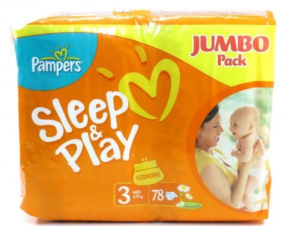Подгузники Pampers "Sleep&play" N3 78штук