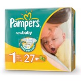Подгузники Pampers "new baby" для новорожденных N1 27штук