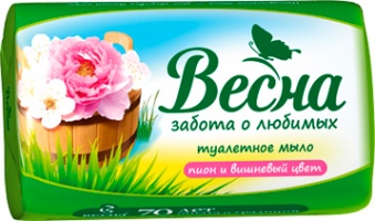 ВЕСНА туалетное мыло Пион вишневый цвет 90г
