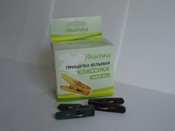Прищепка бельевая Классика набор 20 шт 