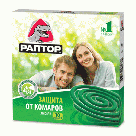 РАПТОР спираль от комаров без запаха 10 шт